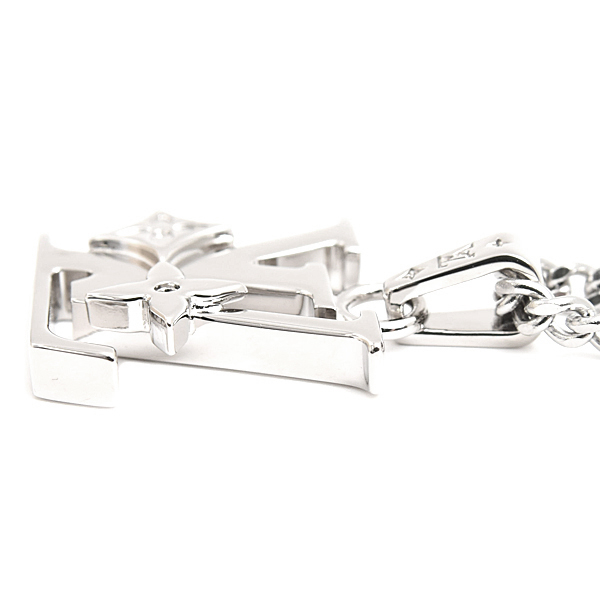 ルイヴィトン ネックレス メンズ ペンダント モノグラム ロウ モノグラムフラワー LV イニシャル メタル ステンレス M02254 Louis Vuitton 未使用展示品