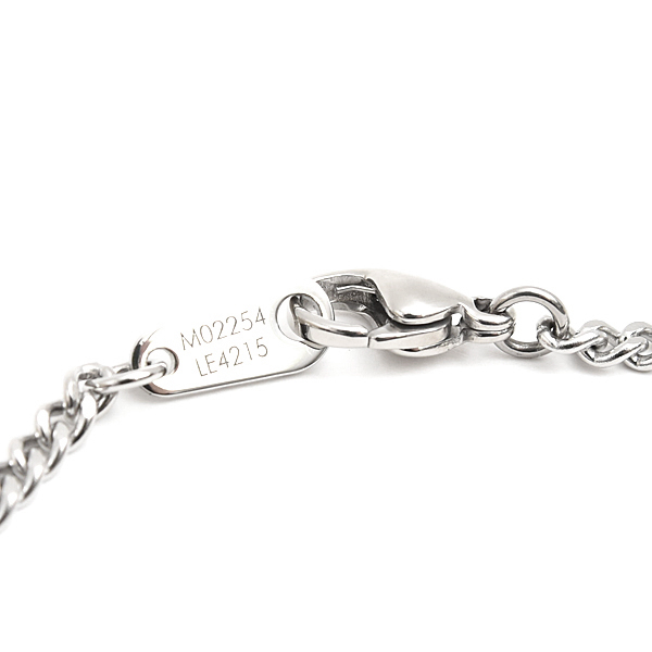 ルイヴィトン ネックレス メンズ ペンダント モノグラム ロウ モノグラムフラワー LV イニシャル メタル ステンレス M02254 Louis Vuitton 未使用展示品