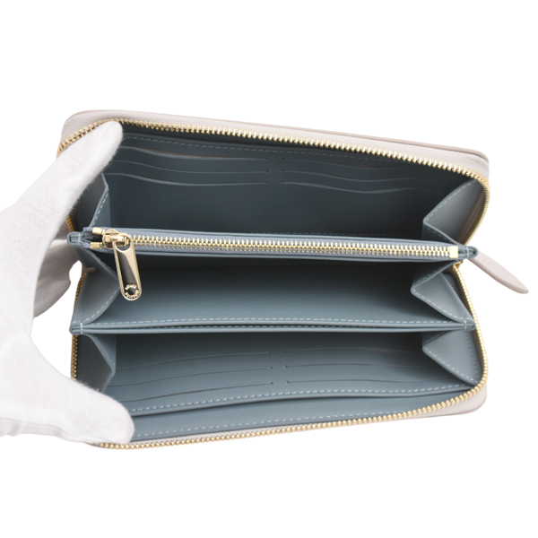 ルイヴィトン 財布 ジッピーウォレット マヒナ フライトモードコレクション ブリューム ベージュ ブルー ホワイト M11883 Louis Vuitton 中古