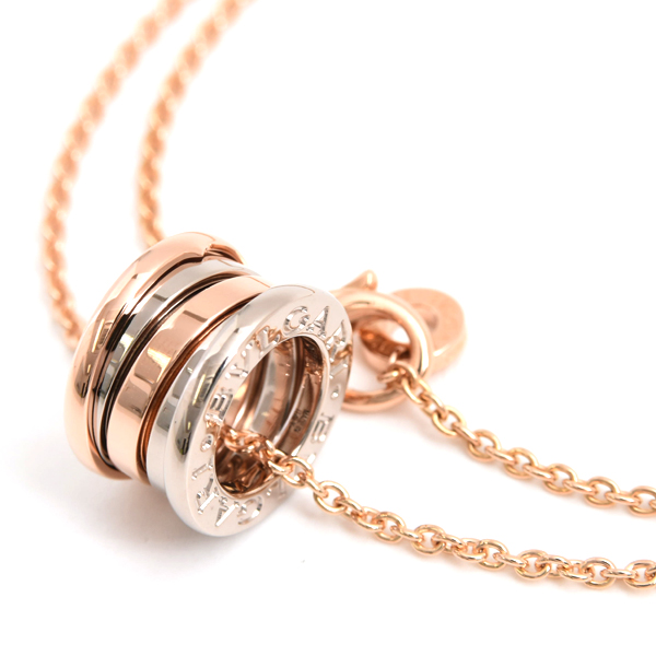ブルガリ ネックレス レディース ビー ゼロワン B-ZERO1 パーフェクトミステイク ネックレス ゴールド BVLGARI 750YG×WG×PG 中古