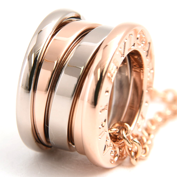 ブルガリ ネックレス レディース ビー ゼロワン B-ZERO1 パーフェクトミステイク ネックレス ゴールド BVLGARI 750YG×WG×PG 中古