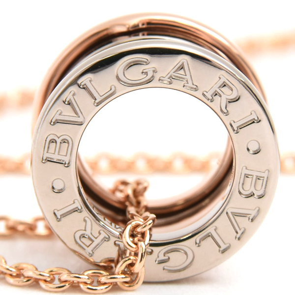 ブルガリ ネックレス レディース ビー ゼロワン B-ZERO1 パーフェクトミステイク ネックレス ゴールド BVLGARI 750YG×WG×PG 中古