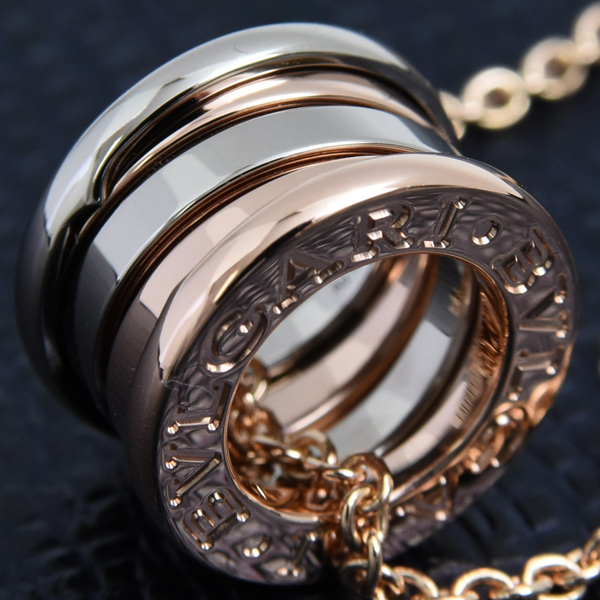 ブルガリ ネックレス レディース ビー ゼロワン B-ZERO1 パーフェクトミステイク ネックレス ゴールド BVLGARI 750YG×WG×PG 中古