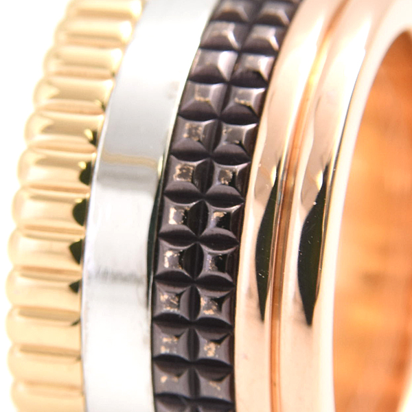 ブシュロン 指輪 レディース キャトル クラシック ラージ リング 51号 ゴールド BOUCHERON 750YG×WG×PG 中古