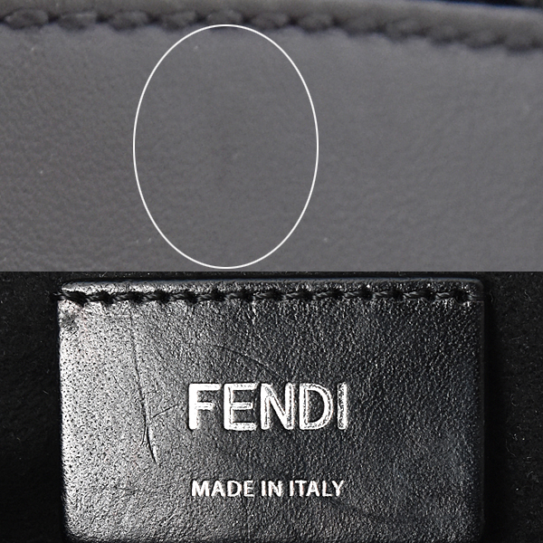 フェンディ バッグ レディース メンズ ロゴボディバッグ カーフ ブラック FENDI 7VA525 中古
