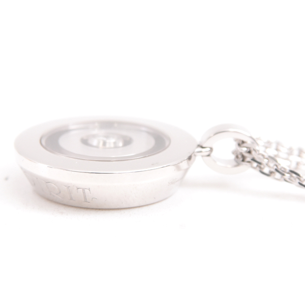 ショパール ネックレス レディース ハッピー スピリット 1Pダイヤ ネックレス ホワイトゴールド Chopard 750WG 中古