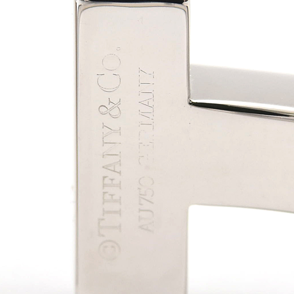 ティファニー バングル レディース Tスクエアバングル ブレスレット Mサイズ ホワイトゴールド TIFFANY 750WG 中古