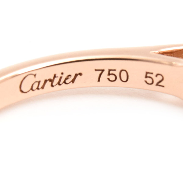 カルティエ 指輪 レディース ソリテール 1985 ダイヤ リング 52号 実寸11.5号 D0.28ct E-VVS2-VG ピンクゴールド 750PG Cartier 中古