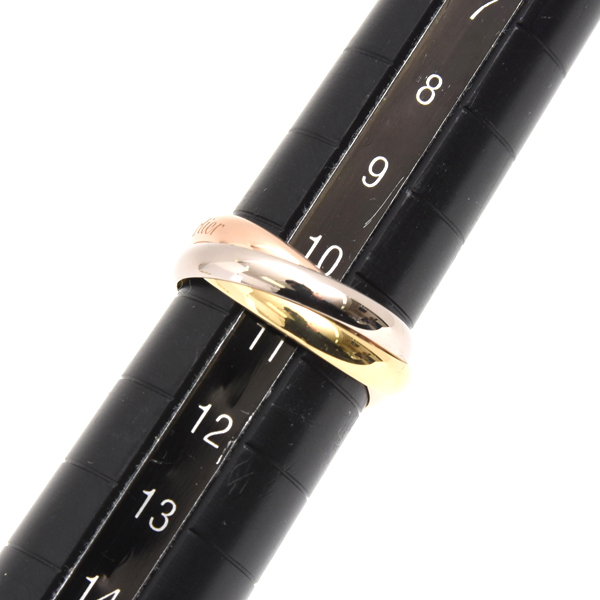 カルティエ 指輪 レディース トリニティ リング 50号 ゴールド Cartier 750YG×WG×PG 中古