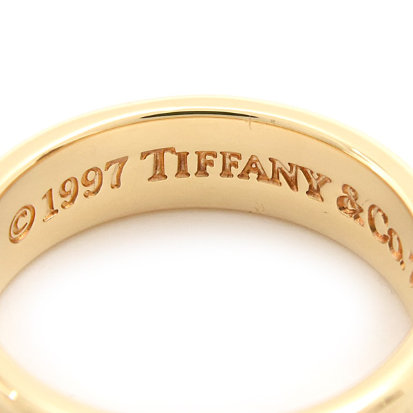 ティファニー 指輪 メンズ レディース 1837 ナロー リング 17号 イエローゴールド 750YG TIFFANY 中古