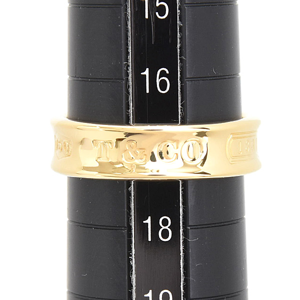 ティファニー 指輪 メンズ レディース 1837 ナロー リング 17号 イエローゴールド 750YG TIFFANY 中古