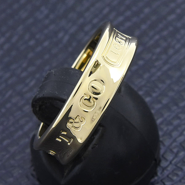 ティファニー 指輪 メンズ レディース 1837 ナロー リング 17号 イエローゴールド 750YG TIFFANY 中古