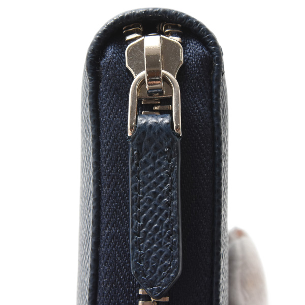 ブルガリ 財布 メンズ ブルガリブルガリ マン ジップウォレット ラウンドファスナー長財布 グレインレザー デニムサファイア BVLGARI 284231 中古