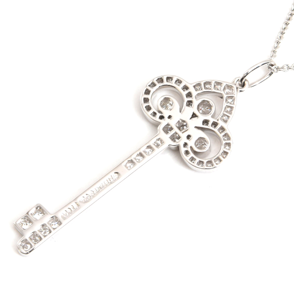 ティファニー ネックレス レディース フルールドリス キー ダイヤ ネックレス プラチナ TIFFANY PT950 中古