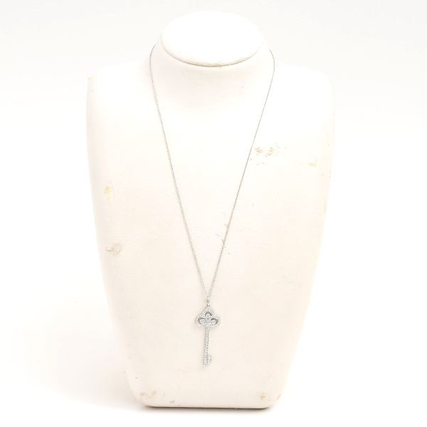 ティファニー ネックレス レディース フルールドリス キー ダイヤ ネックレス プラチナ TIFFANY PT950 中古