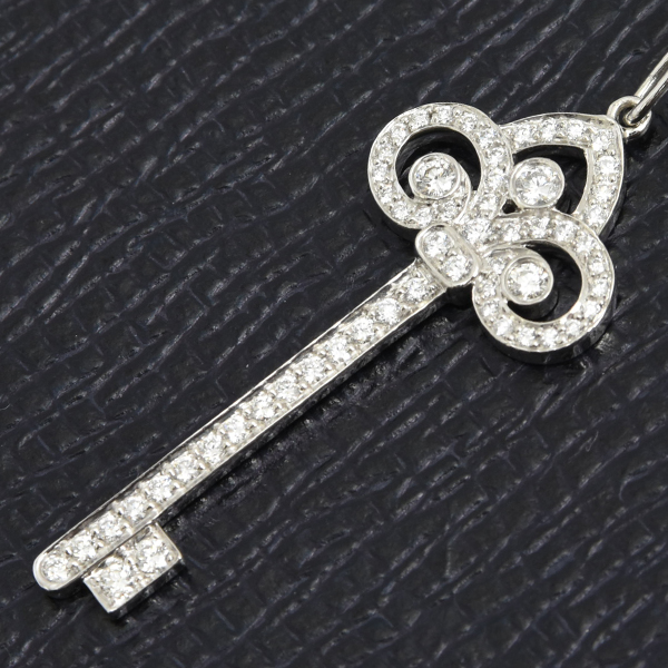 ティファニー ネックレス レディース フルールドリス キー ダイヤ ネックレス プラチナ TIFFANY PT950 中古