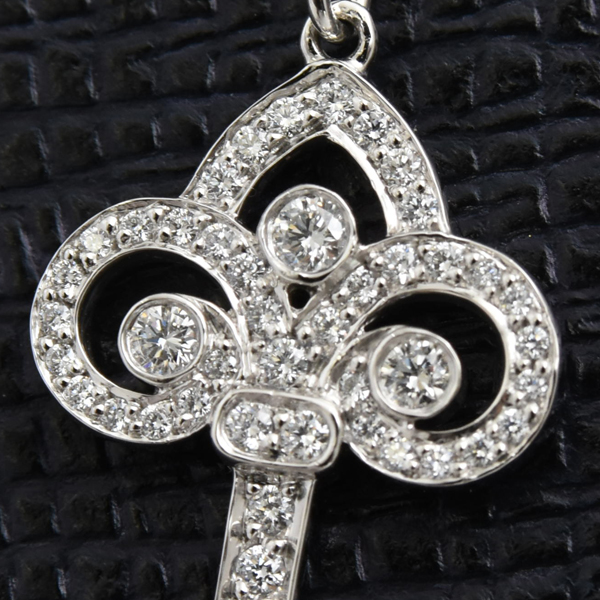 ティファニー ネックレス レディース フルールドリス キー ダイヤ ネックレス プラチナ TIFFANY PT950 中古