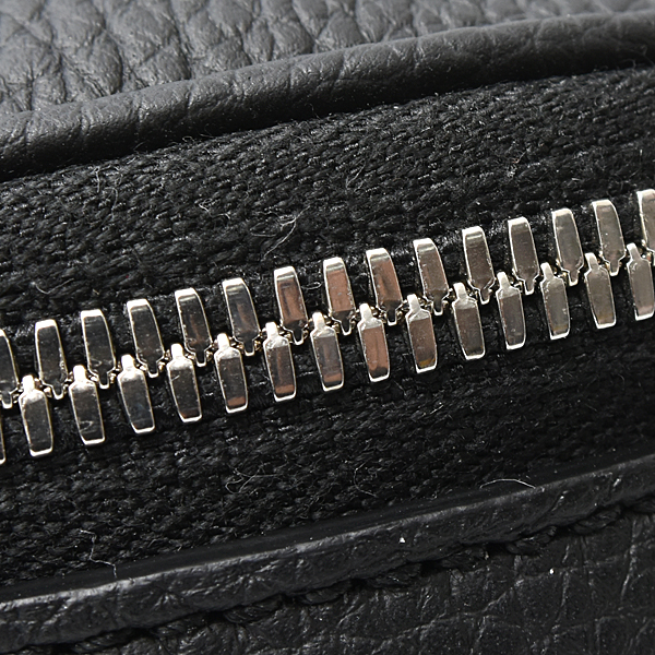 サルヴァトーレフェラガモ バッグ メンズ ガンチーニ モノグラム ボディバッグ ウエストバッグ カーフ ブラック 241489 Salvatore Ferragamo 中古