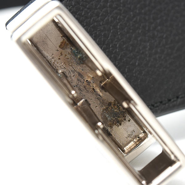 サルヴァトーレフェラガモ バッグ メンズ ガンチーニ モノグラム ボディバッグ ウエストバッグ カーフ ブラック 241489 Salvatore Ferragamo 中古