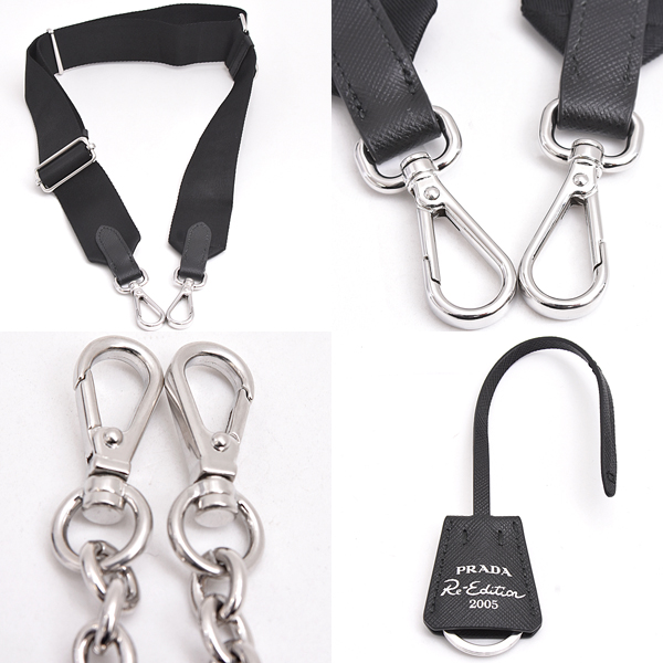 プラダ バッグ レディース Re-Edition 2005 ショルダーバッグ ハンドバッグ 2WAY ブラック ナイロン PRADA 中古