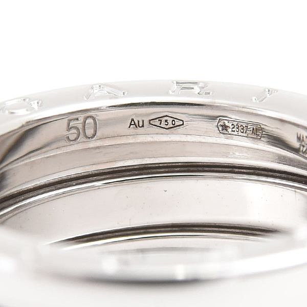 ブルガリ 指輪 レディース ビーゼロワン B-ZERO1 リング 50号 実寸9号強 ホワイトゴールド 750WG BVLGARI 中古