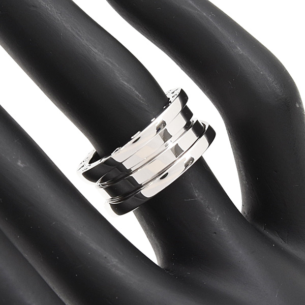 ブルガリ 指輪 レディース ビーゼロワン B-ZERO1 リング 50号 実寸9号強 ホワイトゴールド 750WG BVLGARI 中古