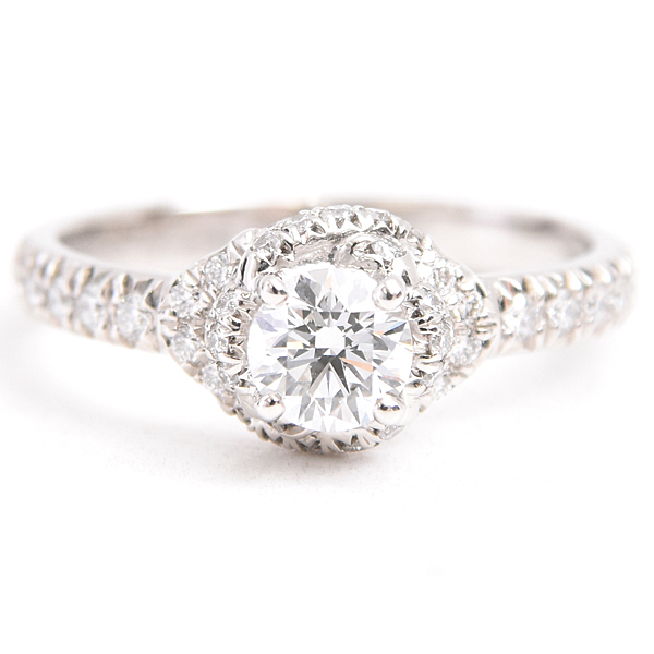 ショーメ 指輪 レディース リアン ダムール ダイヤモンド リング 8号 D0.34ct プラチナ CHAUMET PT950 中古