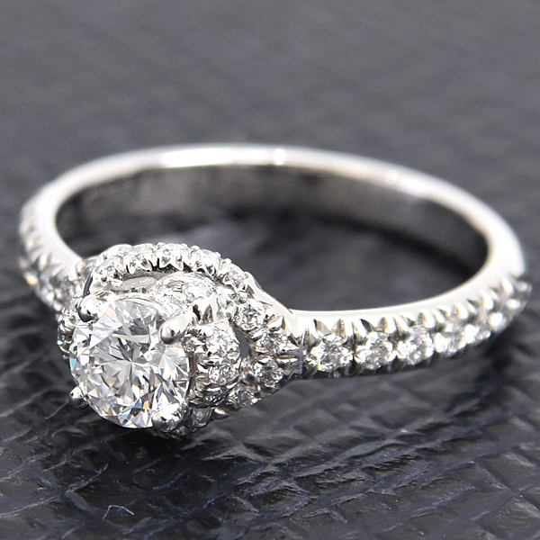 ショーメ 指輪 レディース リアン ダムール ダイヤモンド リング 8号 D0.34ct プラチナ CHAUMET PT950 中古