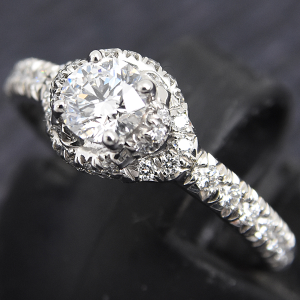 ショーメ 指輪 レディース リアン ダムール ダイヤモンド リング 8号 D0.34ct プラチナ CHAUMET PT950 中古