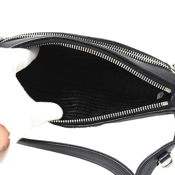 プラダ バッグ メンズ レディース ウエストバッグ ボディバッグ ソフトカーフ NERO PRADA 1BL008 中古