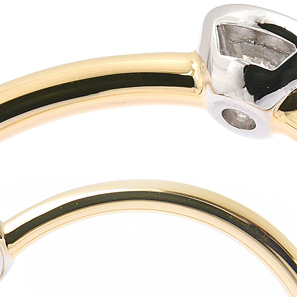 ティファニー 指輪 レディース ビゼット ダイヤ リング 実測サイズ10号 イエローゴールド×プラチナ TIFFANY 750YG×PT950 中古