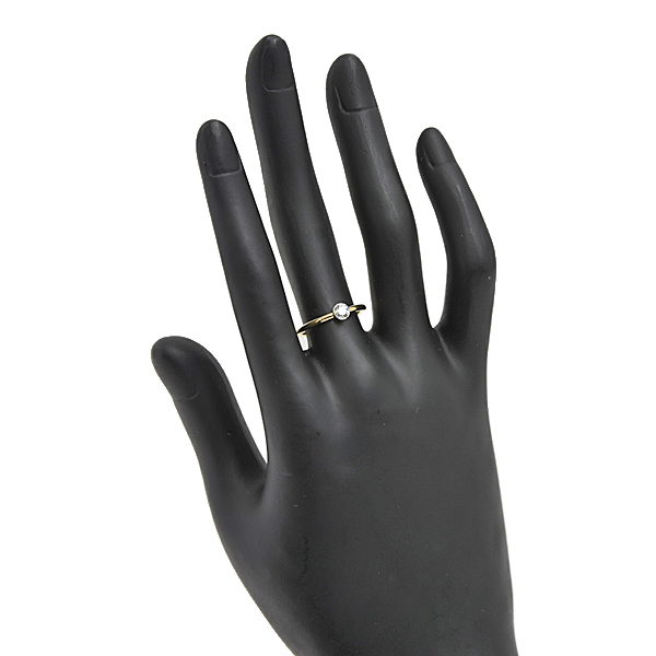 ティファニー 指輪 レディース ビゼット ダイヤ リング 実測サイズ10号 イエローゴールド×プラチナ TIFFANY 750YG×PT950 中古