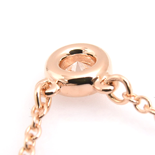 ティファニー ネックレス レディース バイ ザ ヤード シングル ダイヤモンド ペンダント 1Pダイヤ ピンクゴールド TIFFANY 750PG 中古