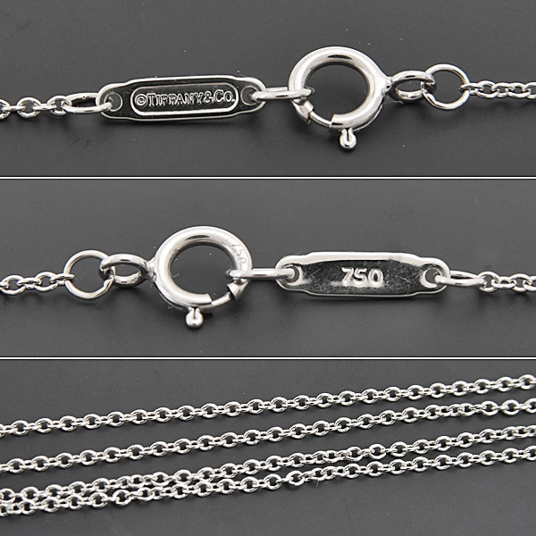 ティファニー ネックレス レディース 1Pダイヤ クロス ペンダント ダイヤモンド ホワイトゴールド 十字架 750WG K18 TIFFANY 中古