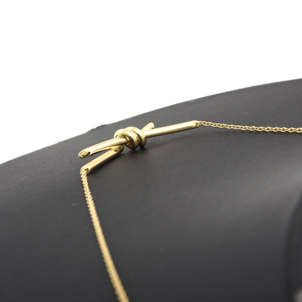 ティファニー ネックレス レディース ノット ペンダント イエローゴールド 750YG K18 TIFFANY 中古