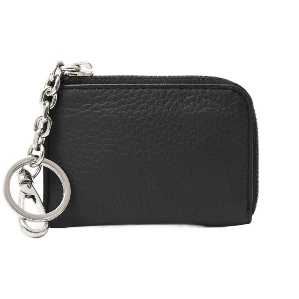 メゾンマルジェラ 財布 レディース メンズ キーチェーン付きコインケース L字ファスナー カーフ ブラック Maison Margiela SA1UI0012 P4746 中古
