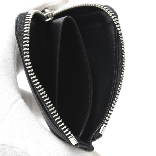 メゾンマルジェラ 財布 レディース メンズ キーチェーン付きコインケース L字ファスナー カーフ ブラック Maison Margiela SA1UI0012 P4746 中古