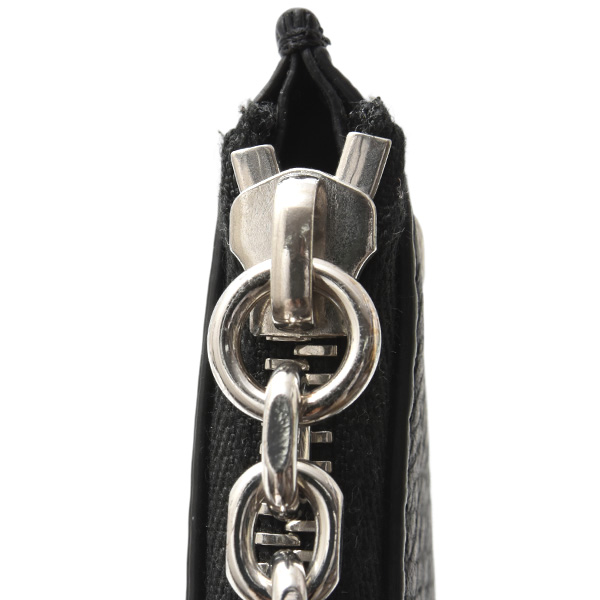 メゾンマルジェラ 財布 レディース メンズ キーチェーン付きコインケース L字ファスナー カーフ ブラック Maison Margiela SA1UI0012 P4746 中古