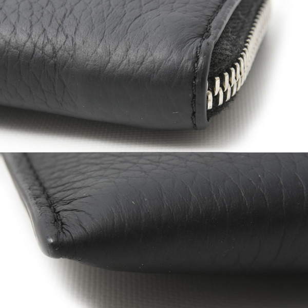 メゾンマルジェラ 財布 レディース メンズ キーチェーン付きコインケース L字ファスナー カーフ ブラック Maison Margiela SA1UI0012 P4746 中古