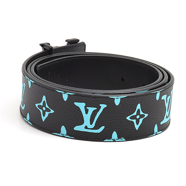 ルイヴィトン ベルト メンズ LVシェイプ サンチュール モノグラム プレイグラウンド リバーシブル 100/40 ブラック M0660 Louis Vuitton 中古