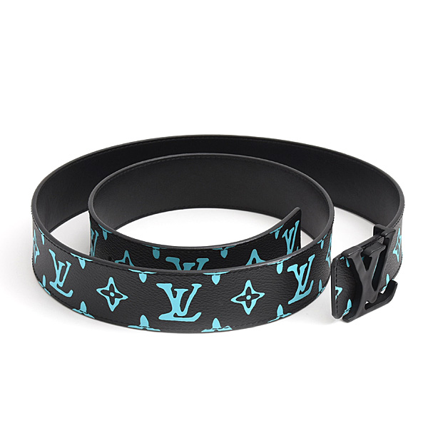 ルイヴィトン ベルト メンズ LVシェイプ サンチュール モノグラム プレイグラウンド リバーシブル 100/40 ブラック M0660 Louis Vuitton 中古