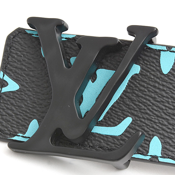 ルイヴィトン ベルト メンズ LVシェイプ サンチュール モノグラム プレイグラウンド リバーシブル 100/40 ブラック M0660 Louis Vuitton 中古