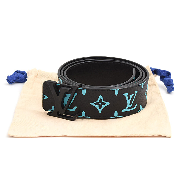 ルイヴィトン ベルト メンズ LVシェイプ サンチュール モノグラム プレイグラウンド リバーシブル 100/40 ブラック M0660 Louis Vuitton 中古