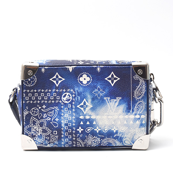 ルイヴィトン バッグ レディース モノグラムバンダナ ミニソフトトランクショルダーバッグ ブルー Louis Vuitton M20557 中古