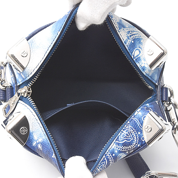 ルイヴィトン バッグ レディース モノグラムバンダナ ミニソフトトランクショルダーバッグ ブルー Louis Vuitton M20557 中古