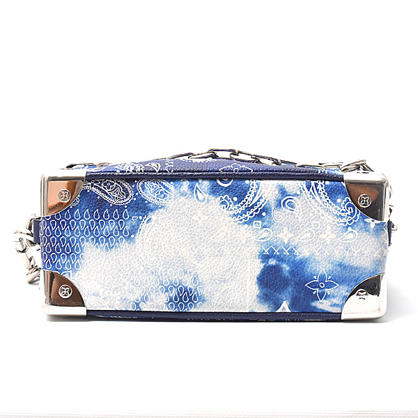 ルイヴィトン バッグ レディース モノグラムバンダナ ミニソフトトランクショルダーバッグ ブルー Louis Vuitton M20557 中古