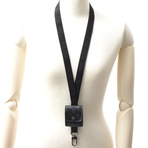 ルイヴィトン ブランド小物 ランヤード AirPodsケース エアポッズケース モノグラムエクリプス Louis Vuitton M80220 中古