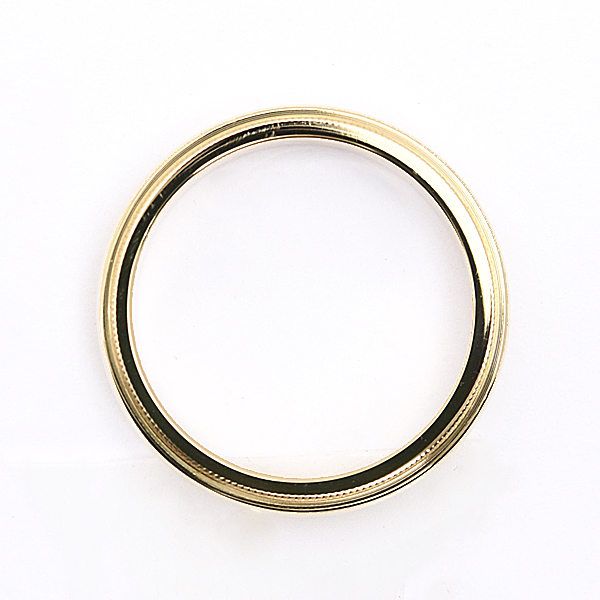 ティファニー 指輪 レディース トゥギャザー ミルグレイン バンド リング 実測11号弱 幅2.9mm イエローゴールド TIFFANY 750YG K18YG 中古