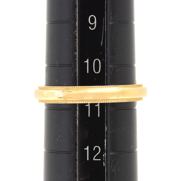 ティファニー 指輪 レディース トゥギャザー ミルグレイン バンド リング 実測11号弱 幅2.9mm イエローゴールド TIFFANY 750YG K18YG 中古