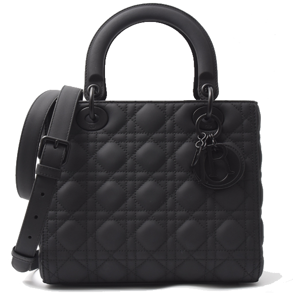 クリスチャンディオール バッグ レディース レディディオール ミディアム 2WAYバッグ ブラック Christian Dior M0565SLOI_M989 中古